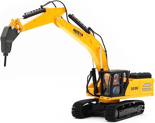 Miniatura 9 de Gemini&Genius Juguete de excavadora de taladro, auto de máquina de demolición, juguete de vehículo de construcción a escala 135 de martillo de