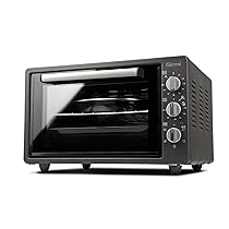 Girmi FE37 Grancotto Forno Elettrico Ventilato, 300°C, 37 Litri, Griglia Inox, Timer 90 minuti, 1500 W, Termostato regolabile, Funzione di cottura, Base, Grill, Combinata, Accessori inclusi