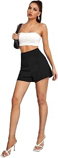 ADDYVERO Solid Women Black High Waist Shorts