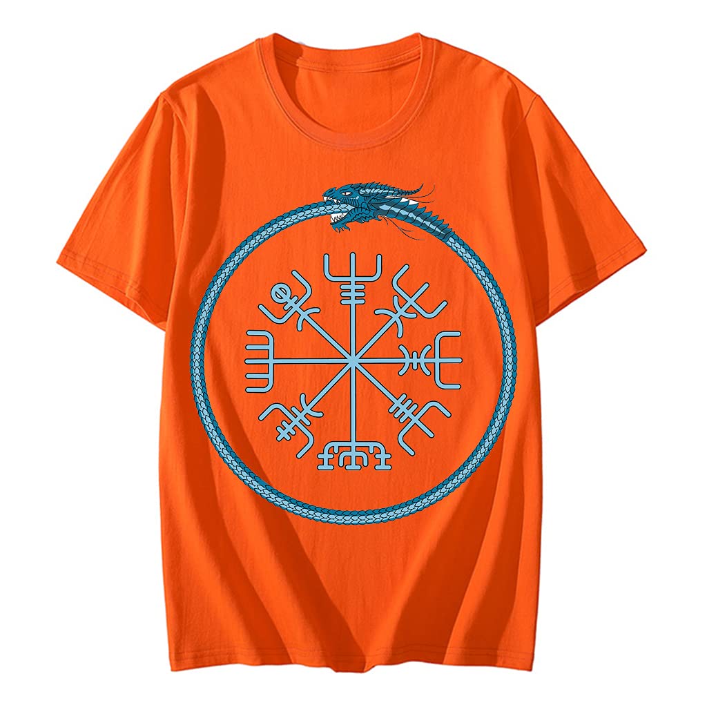 T-Shirt Viking Homme Coton Confortable Contre la Chaleur en Grande Taille