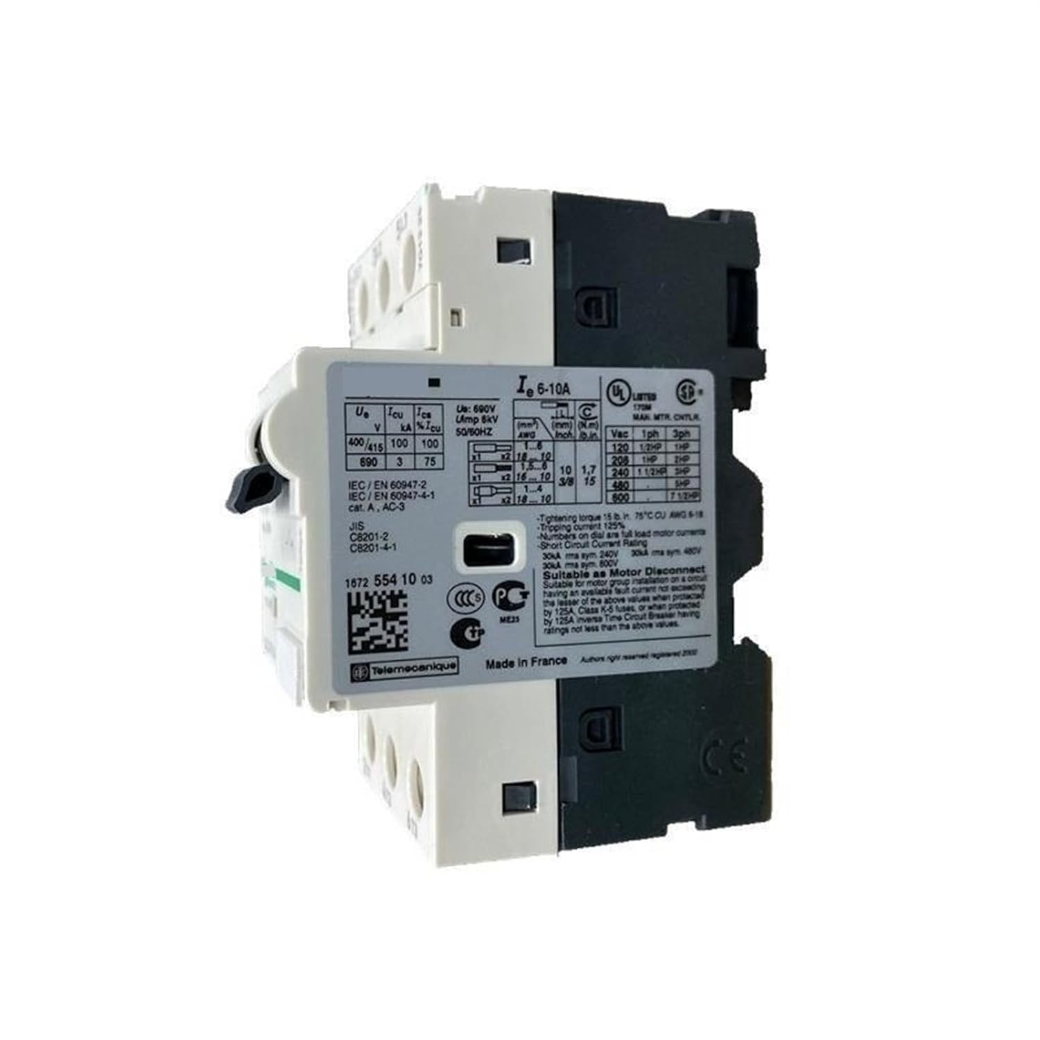 GV2RT Thermal-Magnetic Circuit Breakers GV2RT10 GV2RT14 GV2RT16 GV2RT20 GV2RT21 1Pcs (Size : GV2RT14)