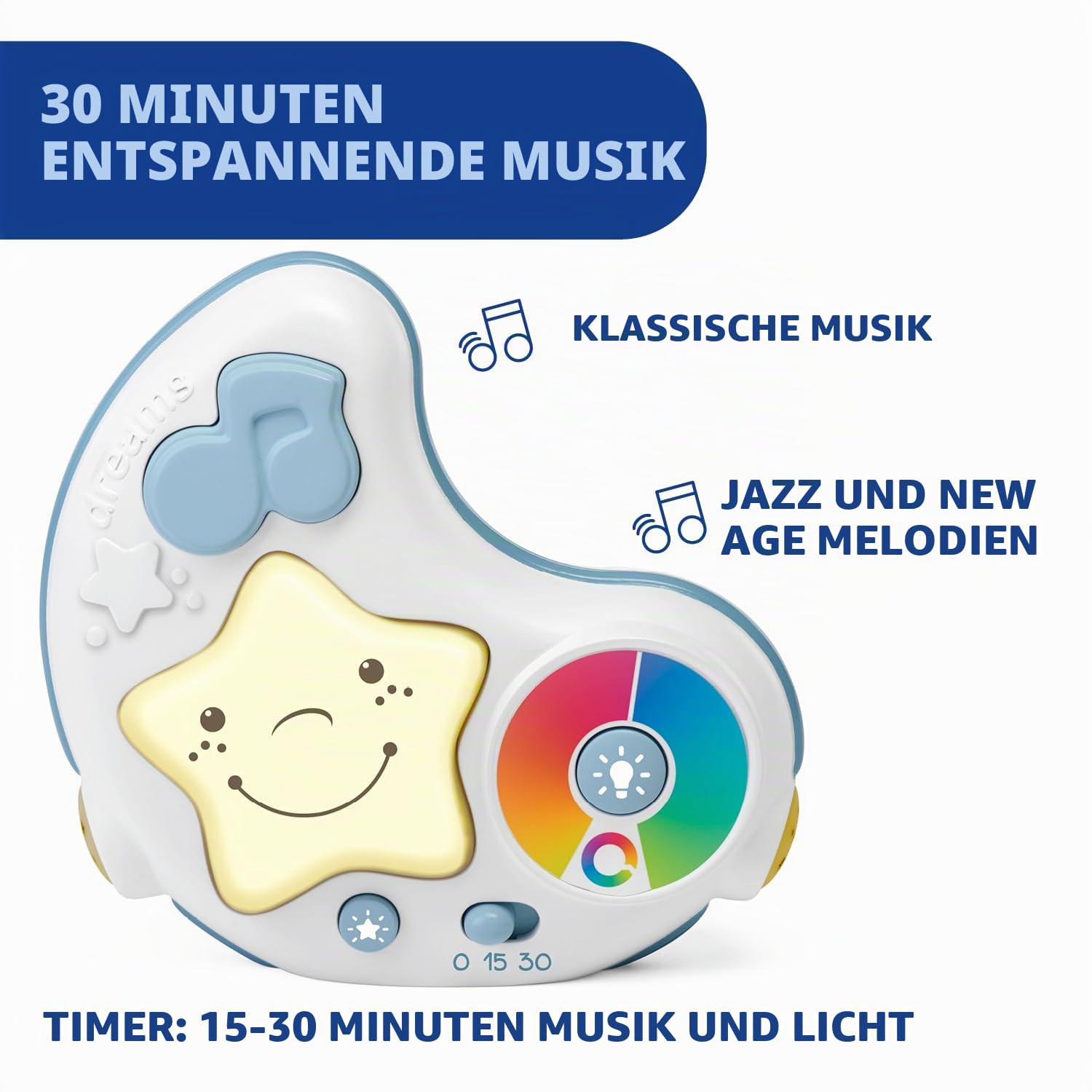 Chicco Spielmatte 3in1, Multifunktionsspielbogen für Neugeborene,Baby Aktivitätendecke, Sternenprojektor, abnehmbarem Baby-Nachtlicht mit entspannender Musik - Babyspielzeug, ab 0 Monate, Blau