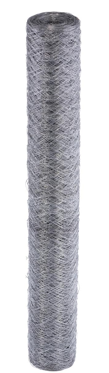 Garmix Treillis Hexagonal | Grillage Clôture pour Poulailler Lapin Enclos Parc Jardin | Fils de Fer 0,7 mm galvanisé, Maille 50mm (100cm x 50m)