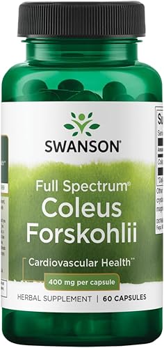 Swanson Full Spectrum Coleus Forskohlii 400 miligramos 60 Cápsulas