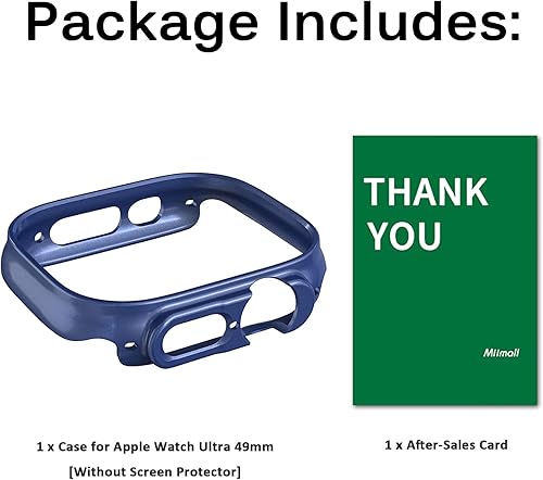 Miniatura 8 de Miimall Funda compatible con Apple Watch UltraUltra 2 de 1.732 pulgadas (sin protector de pantalla), ligera, a prueba de golpes, carcasa protectora