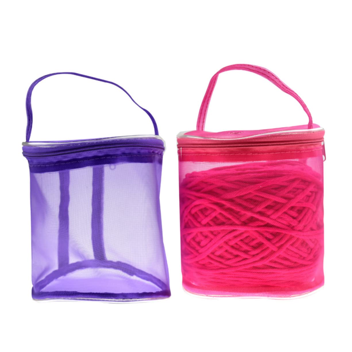 KOMBIUDA Borsa Portaoggetti per Filati da Maglia 3 Pezzi in Materiale Naturale per Casa E Viaggio