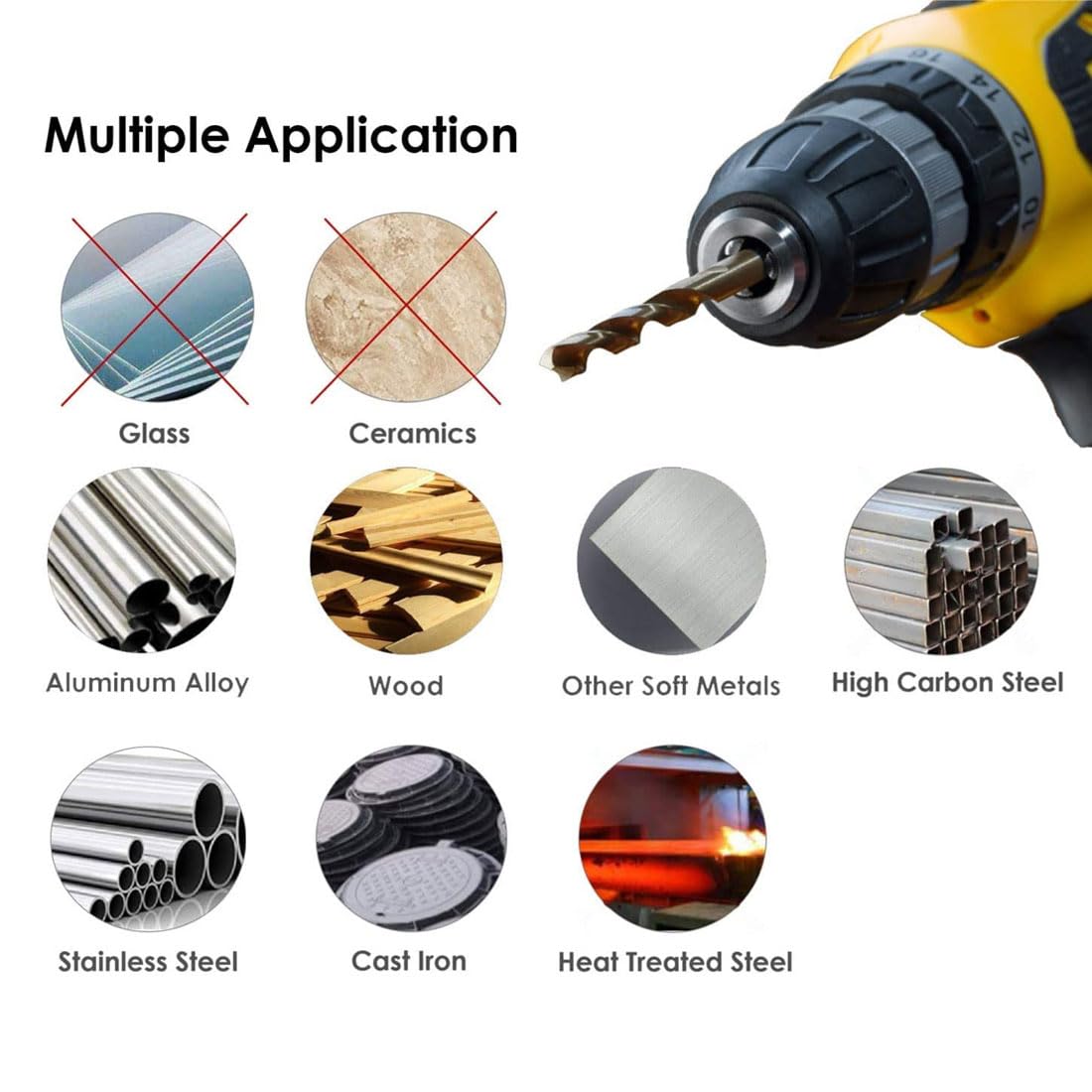 Set 5 Punte Da Trapano Extra Lunghe HSS - Diametro 2-5mm, Lunghezza 150mm Per Metallo E Legno - Foto 7