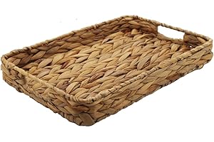 Seagrass Tray, Grass Storage Bin Natural Wicker Rattan Basket for Fruit or...