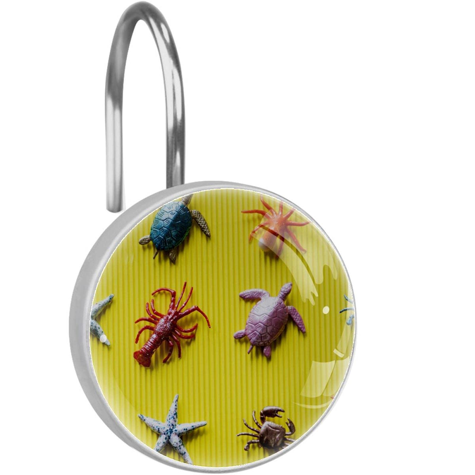 Crochets de rideau de douche en acier inoxydable lot de 12 Ocean Starfish