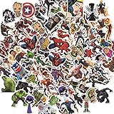 100Stück Superheld Sticker Set - Spider Man Batman Ironman, Aufkleber Deko für Laptop Gitarre Wasserflasche Auto Gepäck Fahrrad Aufkleber Graffiti Aufkleber, Geschenk für Jugendliche Erwachsene