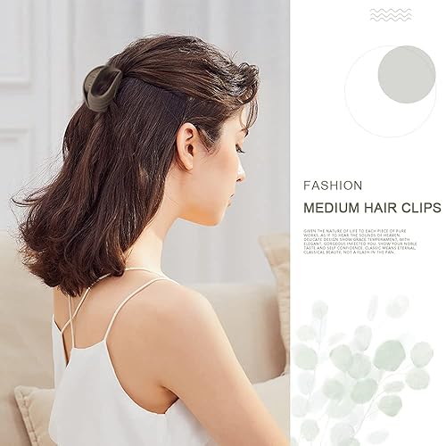 Miniatura 5 de Pinzas de pelo medianas para cabello fino, pinzas de pelo de 2.6 pulgadas para mujeres y niñas, clips de flores mate fuertes, clip de mandíbula
