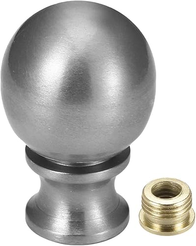 Terminal de lámpara, 1-12 pulgadas de níquel cepillado de bola de metal pomo de la lámpara de la pantalla de la lámpara accesorios de decoración
