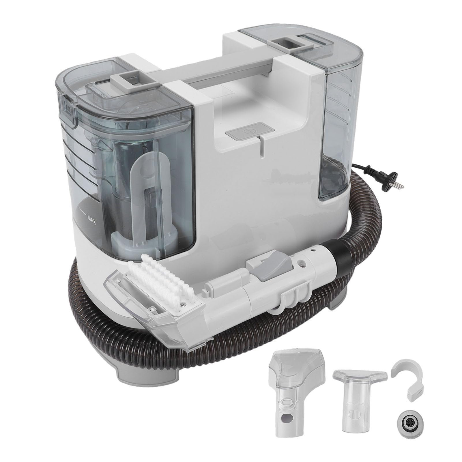 Generic Limpiador Eléctrico de Sofás de Tela, Limpiador de Alfombras con Fuerte Succión de 9 Kpa y Potencia de 400 W, con 2 Cabezales de Cepillo, Diseño de Tanque Doble, para Asiento de