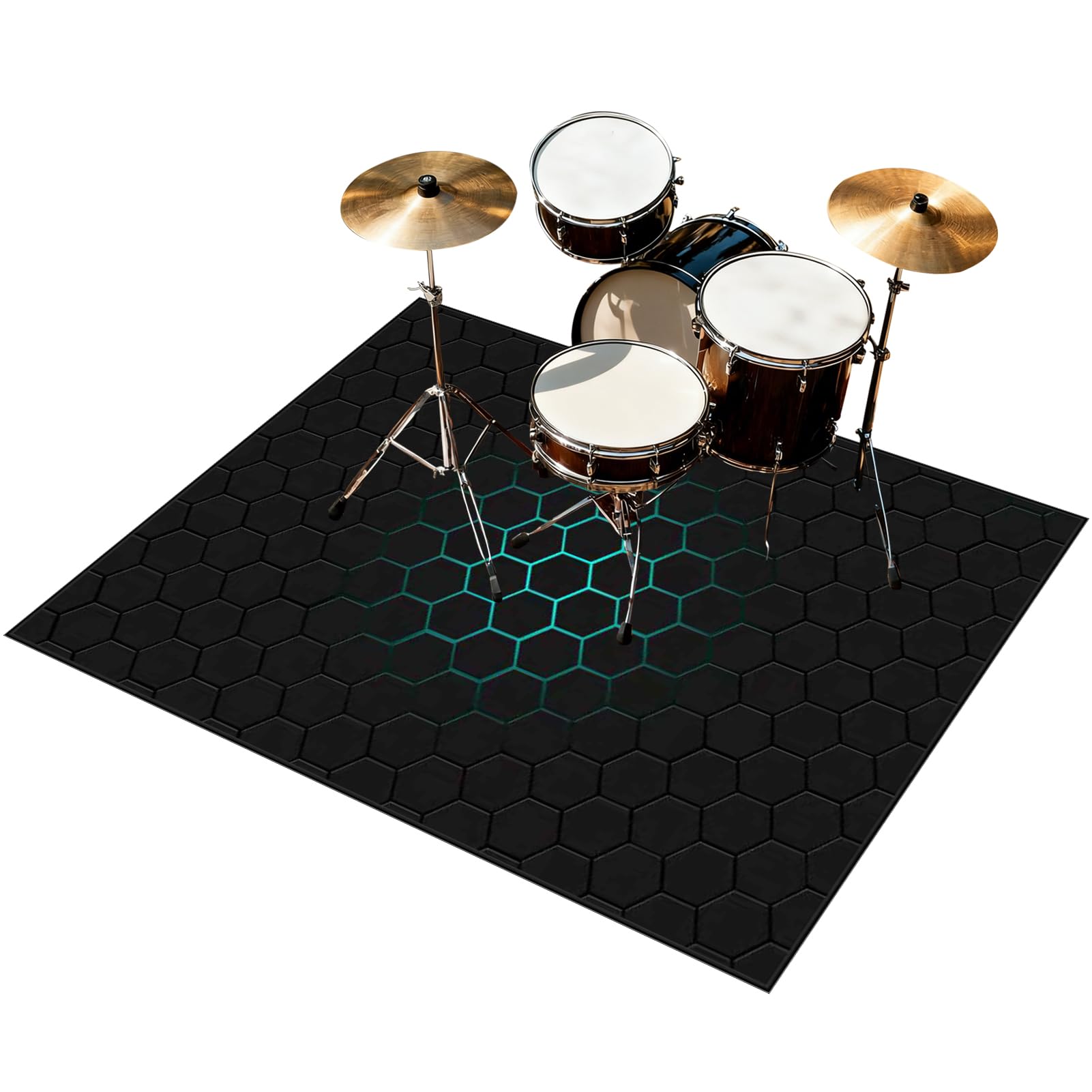 200 x 170 cm Dywan z baterią elektroniczną Dźwiękoszczelny Antypoślizgowy Dywan Pochłaniający Akustyczny Profesjonalna mata do instrumentów muzycznych do instrumentów muzycznych do gitary basowej
