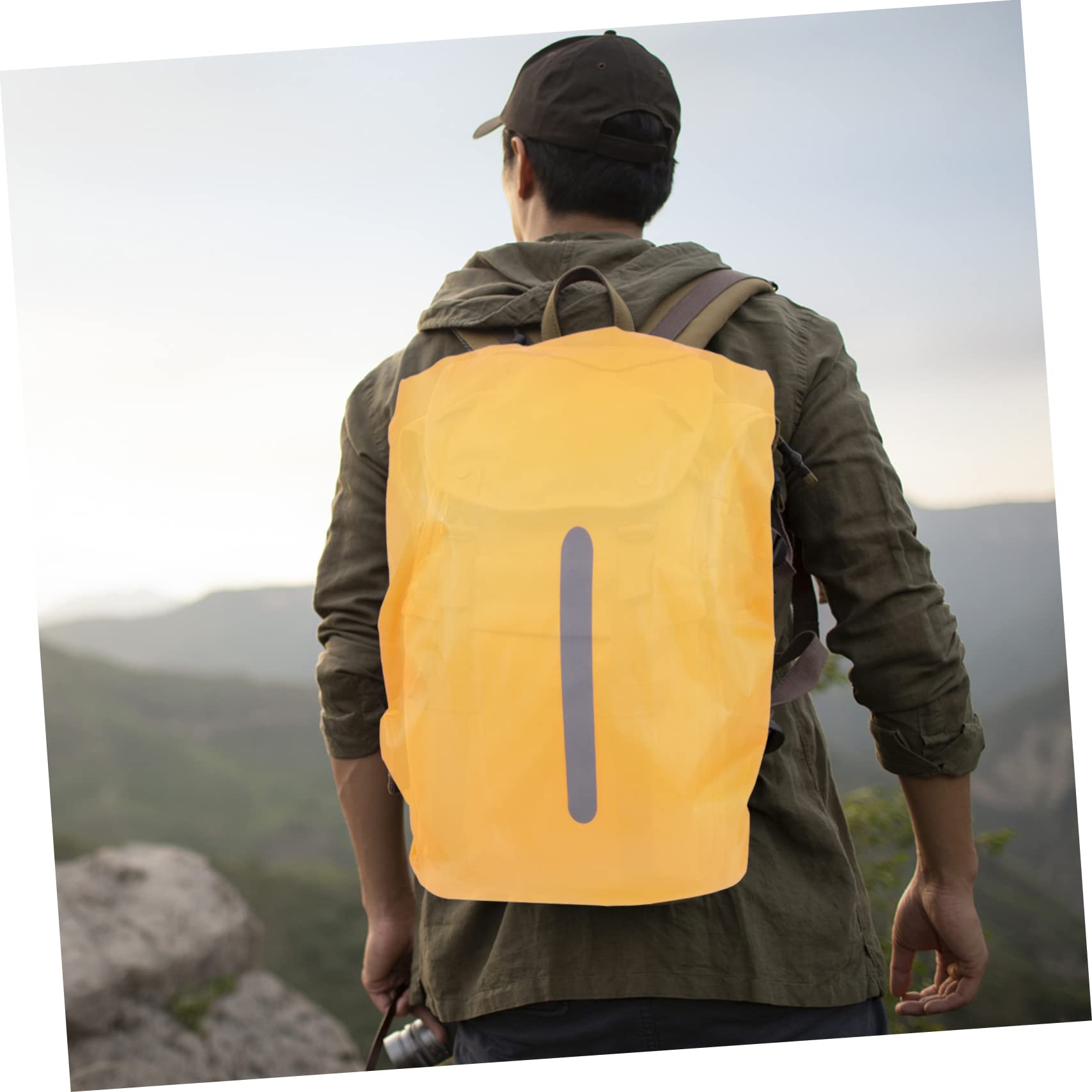 HANABASS 5 Copertura per Zaino Poliestere Resistente con Striscia Riflettente Protezione per Escursioni e attività Outdoor Antipioggia e Tascabile