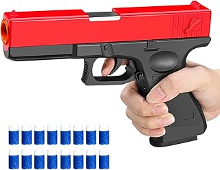 Shell ejecting Foam Dart Pellet Blasters Guns Soft Bullet for Toy Gun Shell Ejection Pistol Shooting Game Cool Stuff Birthday for boy Age 5+ 6 7 8 9 10 11 12 Year Old Kid(red)