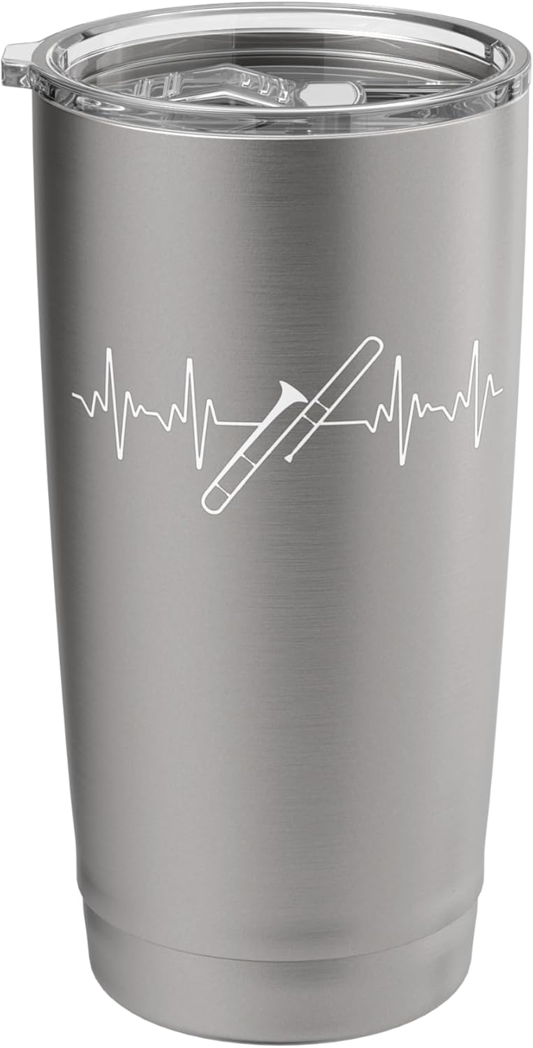 Funny Trombone Art For Men Women Jazz Music Trombone Player Stainless Steel Insulated Tumbler