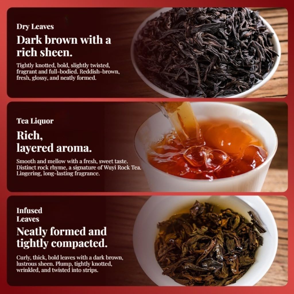 Tè Oolong Dahongpao Di Grado 1 | Tè Di Primavera Di Alta Montagna, Aroma Ricco 300g / 10,58oz | Tè in Foglie Sciolte, Ottimo Regalo Per Gli Amanti Del Tè