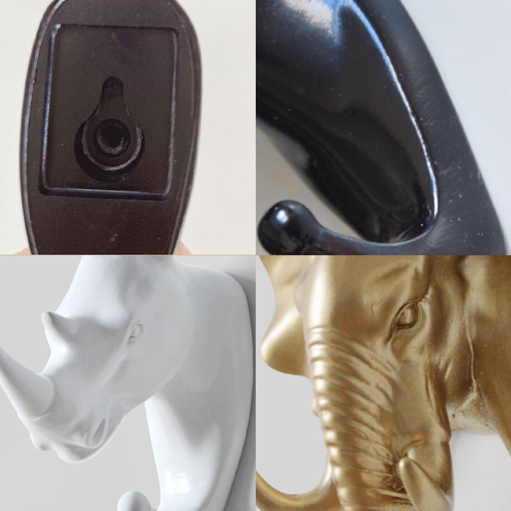 Set Di 4 Ganci A Muro In Ghisa A Forma Di Testa Di Animale Della Fattoria – Design Esschert, Appendiabiti Originali Per Cameretta O Ingresso