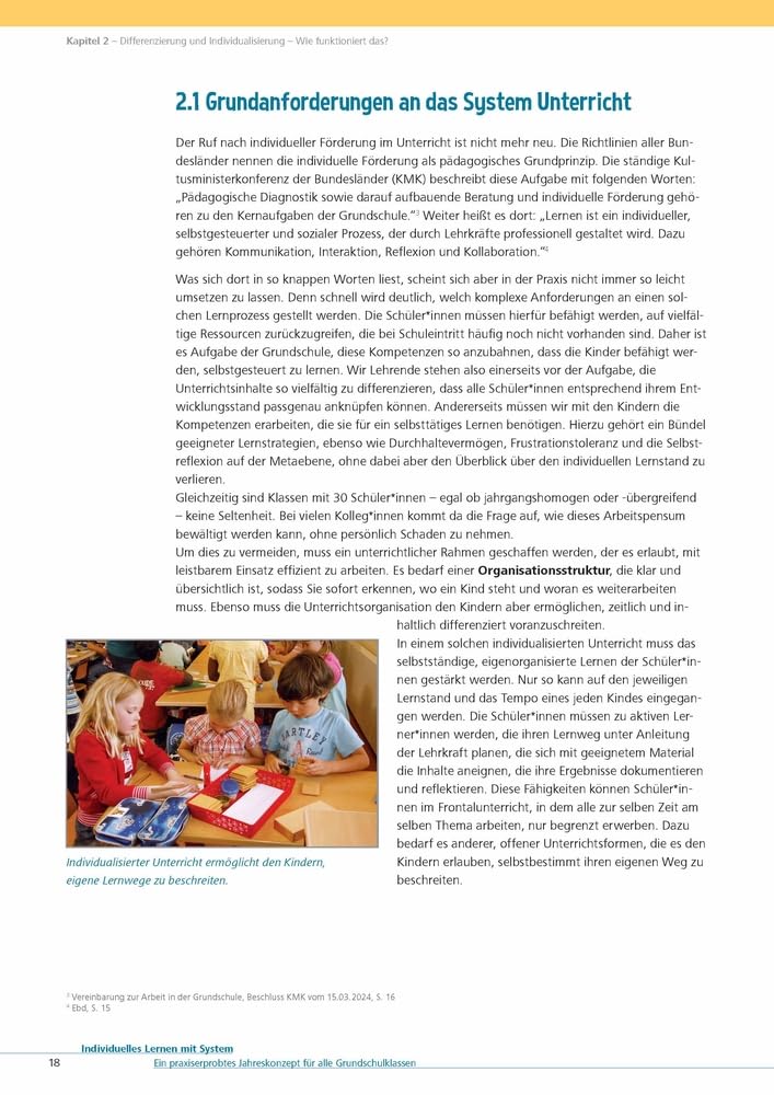 Individuelles Lernen mit System, aktualisierte, überarbeitete Neuauflage: Ein praxiserprobtes Jahreskonzept für alle Grundschulklassen, mit umfangreichem digitalen Zusatzmaterial und Erklärvideos