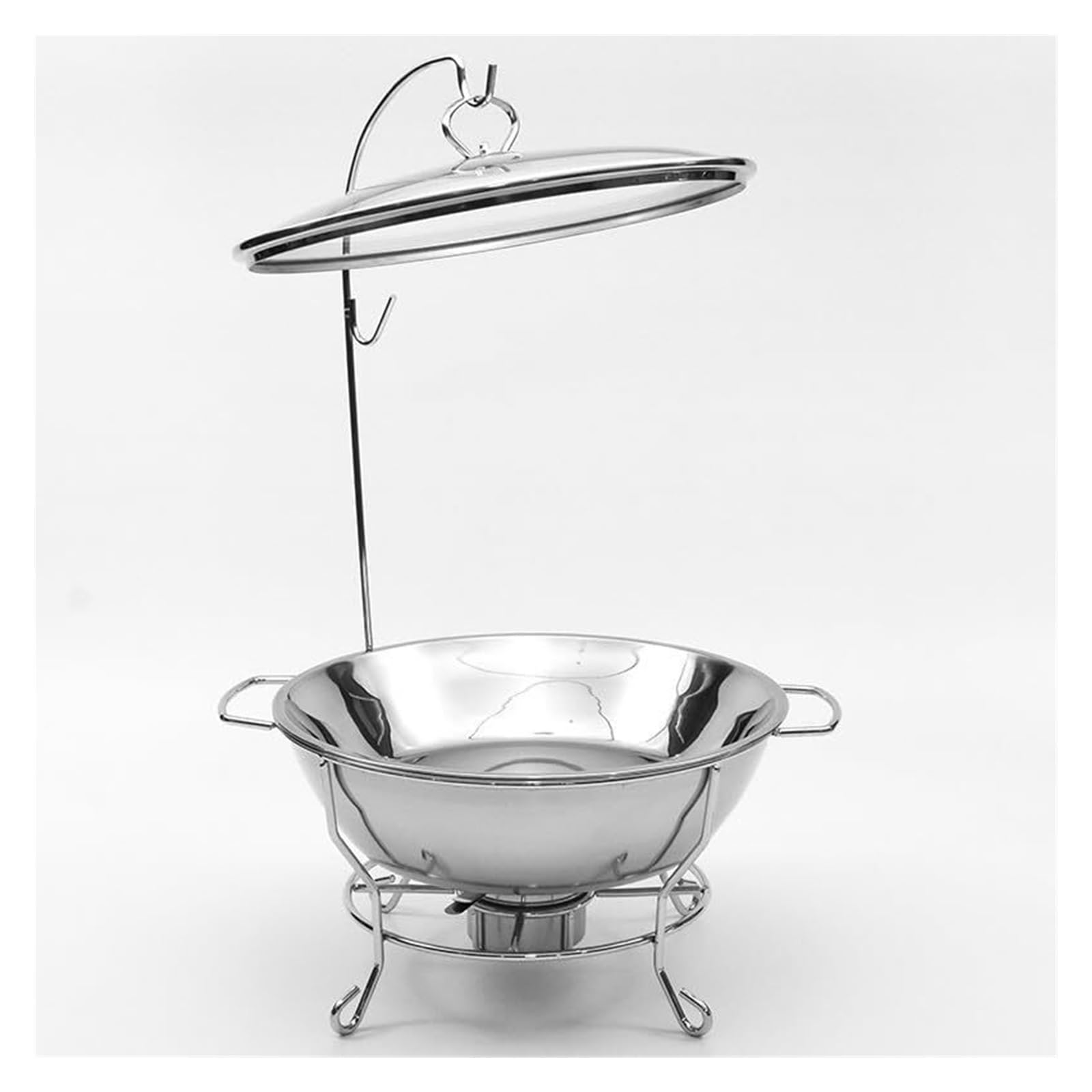 Chafer Redondo de Acero Inoxidable con sartén