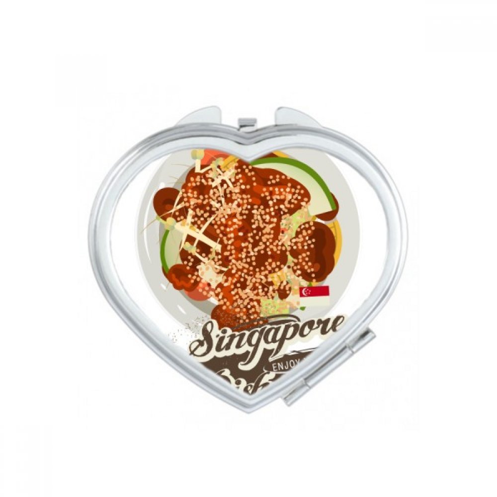 Miroir compact Singapour Chili Crab pour vos retouches voyage