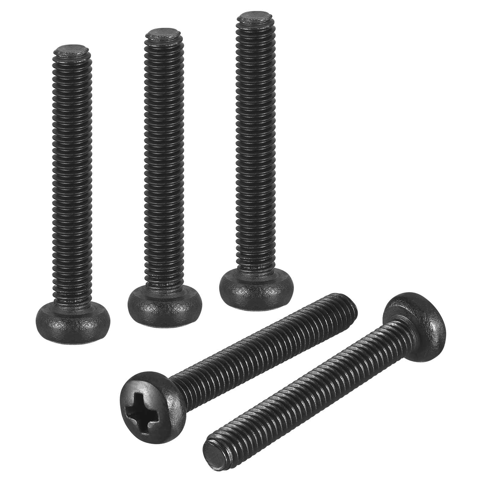 DTGN M3-0.5x20 Pan Head Machine Screws - 50pcs - Good for Machinery - 304 Stainless Steel Phillips Machine Screws Bolts - Black