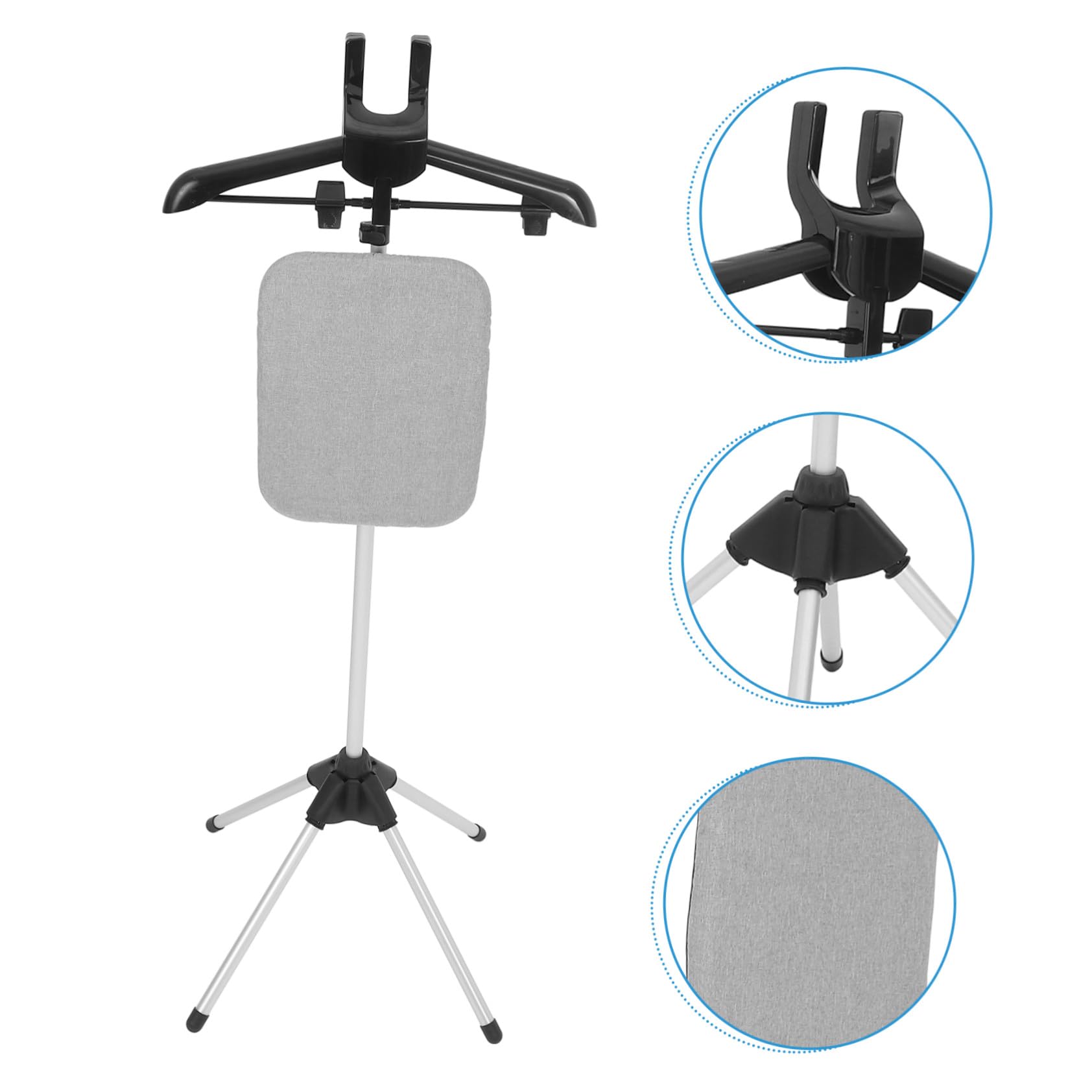 Alipis Soporte De Planchado De Tabla Perchero Telescópico Plegable para Planchado Vertical y Plano Adecuado para Ropa Tejidos Casa