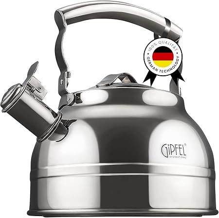 GIPFEL INTERNATIONAL Whistling Tea Kettle Stovetop - Food Grade Stainless