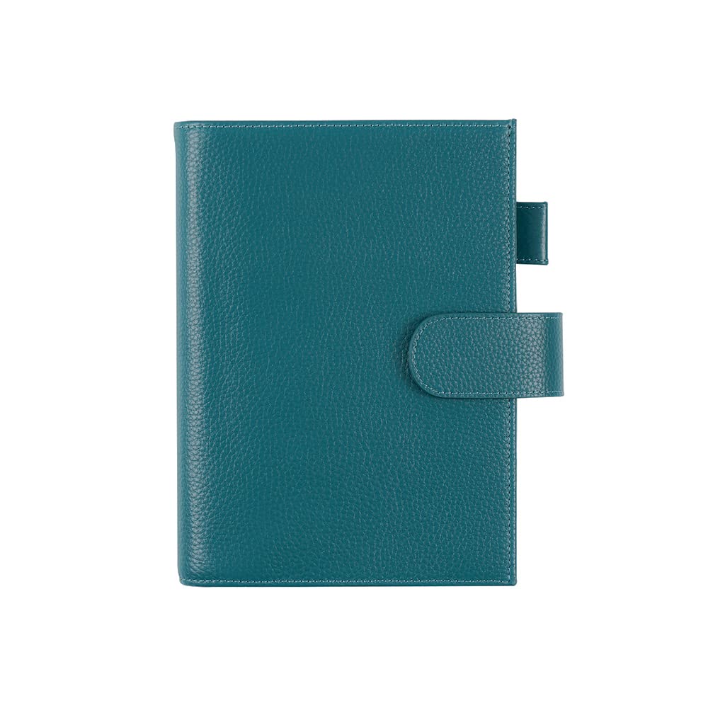 Moterm Leather Cover for Stalogy B6 - with Back Pocket, Pen Loop and Card Slots (Pebbled-Deep Teal, B6+) โ image 1