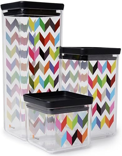 Miniatura 2 de French Bull Ziggy - Recipiente de plástico para cereales y alimentos secos a prueba de fugas sin BPA, con tapa, despensa, cocina, aperitivos,