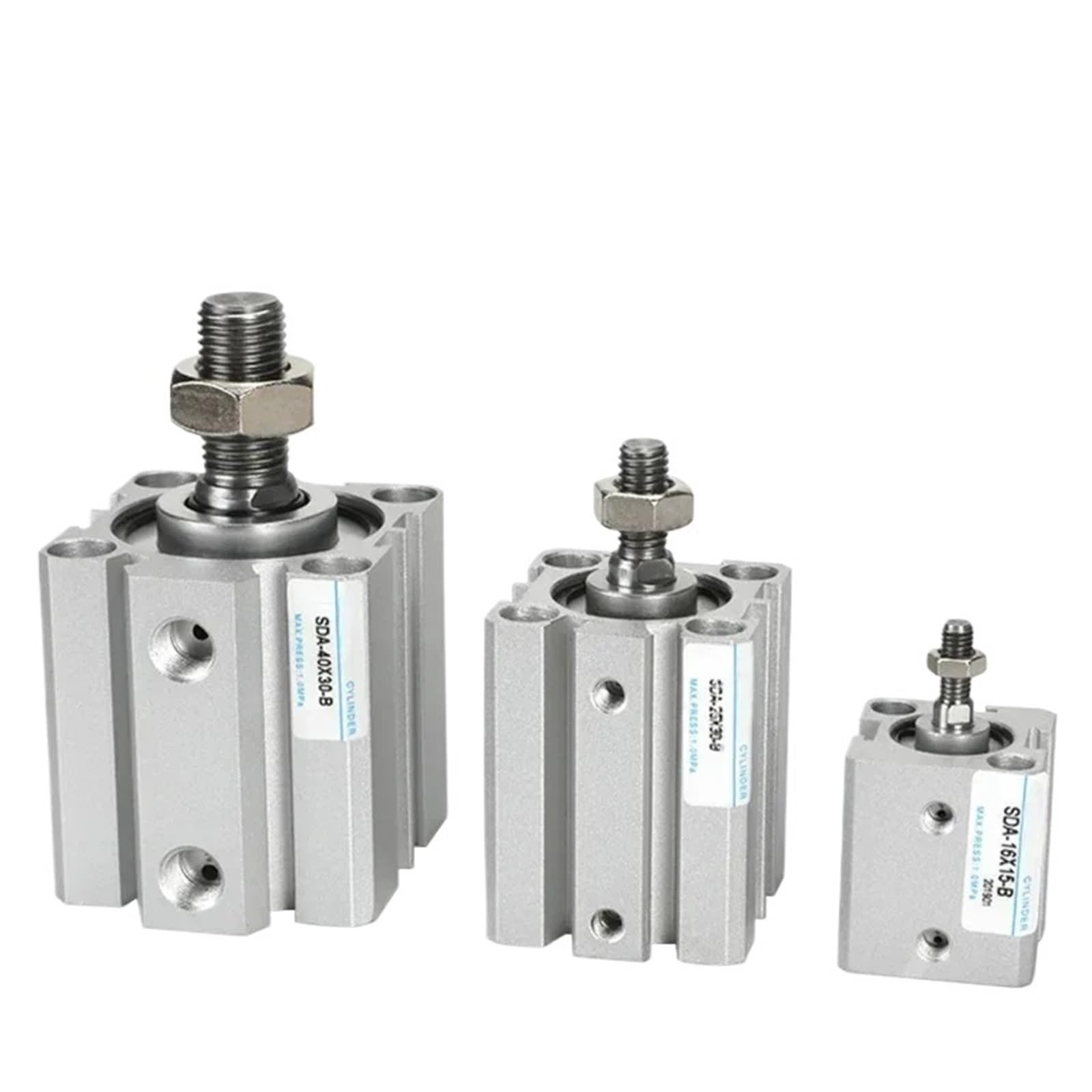 Vérin pneumatique course 20mm alésage 20 mini actionneur fileté