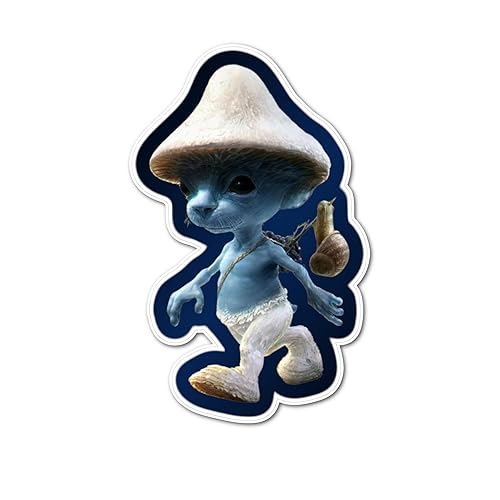 Blue Smurf Cat Sticker Decal