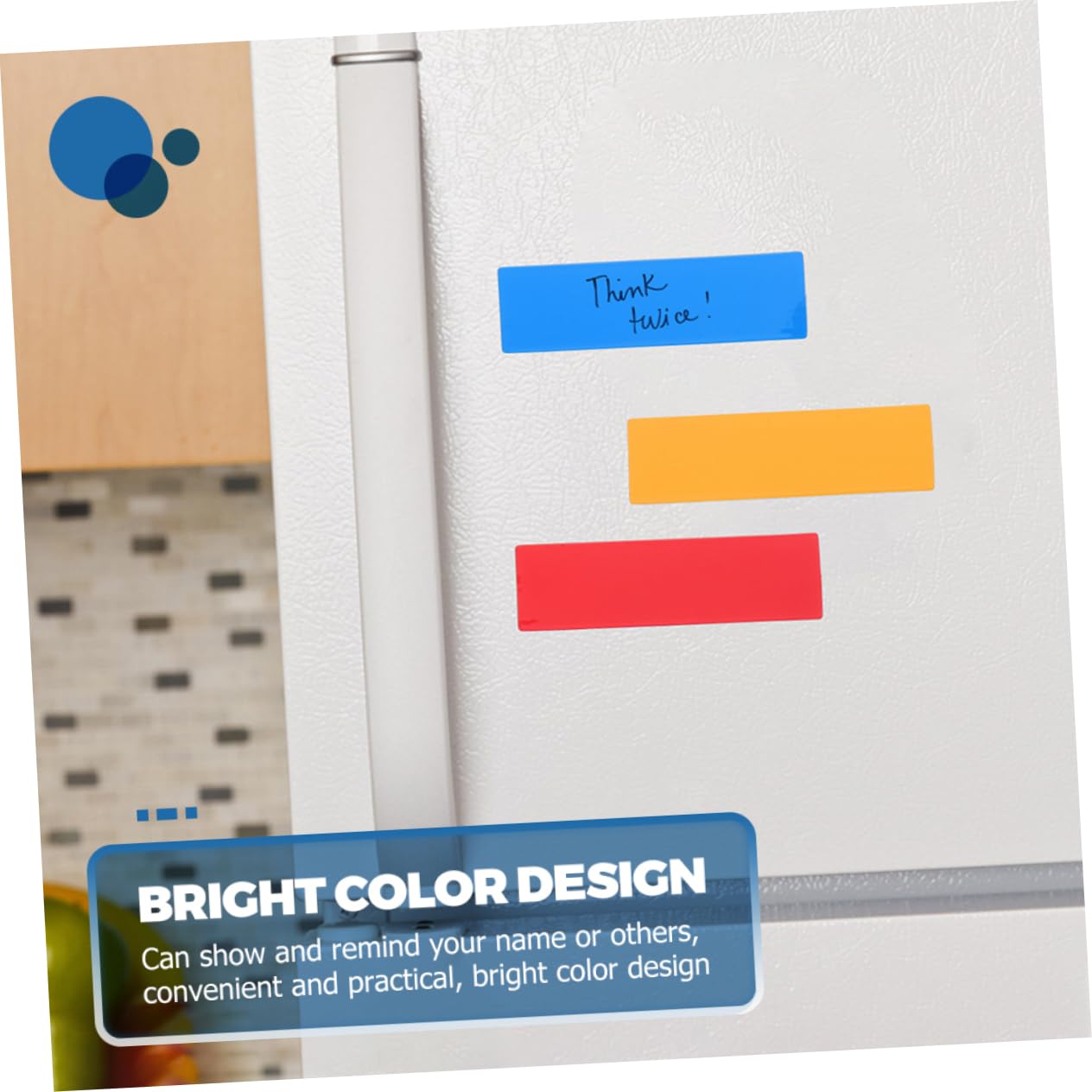 Tofficu 60 Pezzi Etichette Magnetiche Cancellabili a Secco Scrivibili Su Magneti Per Ufficio Cucina Scuola Colori Vivaci