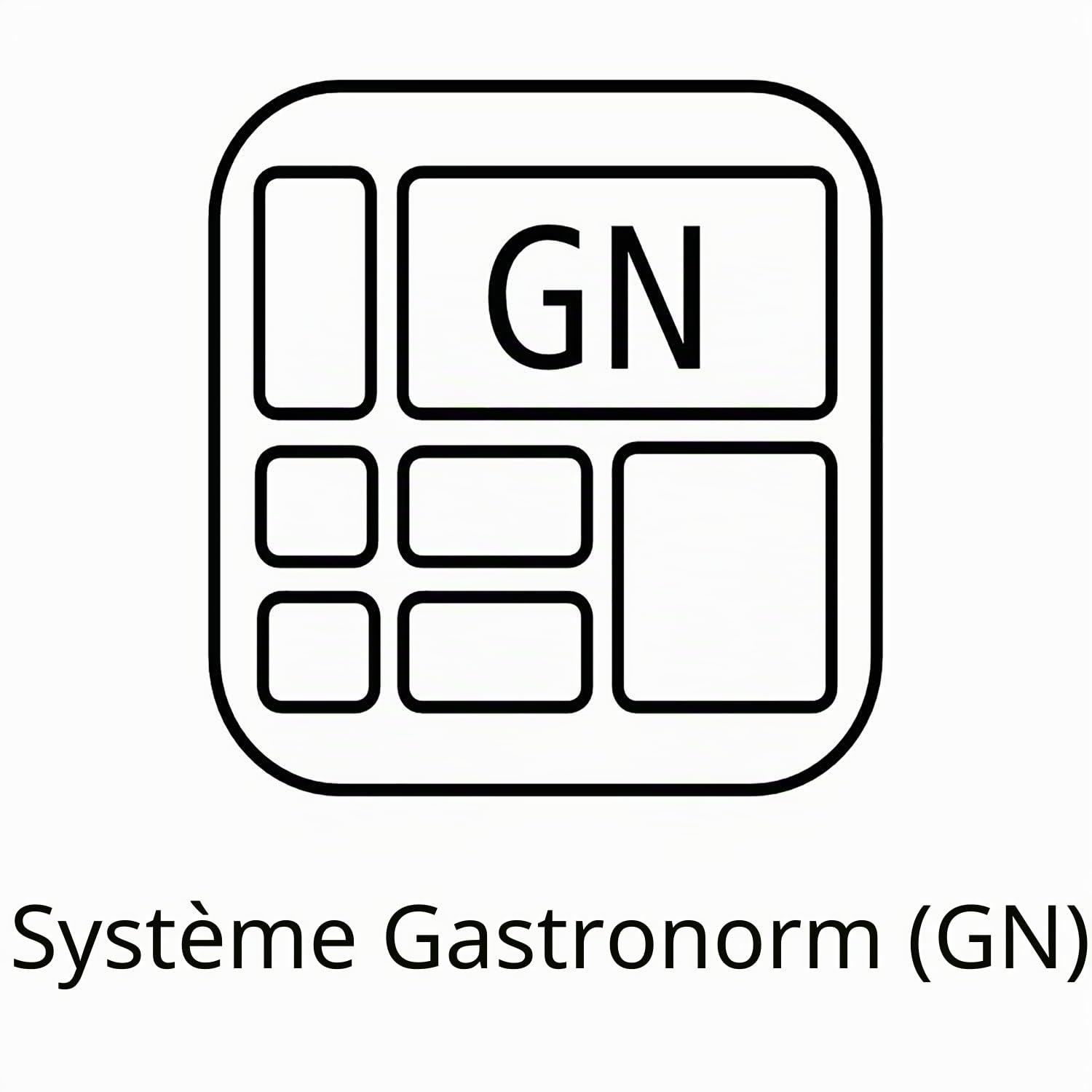 APS 81106 Récipient GN 1/1, récipient Gastronorm en acier inoxydable/Dimensions 32,5 x 53 cm/Profondeur 150 mm/Volume 20 litres