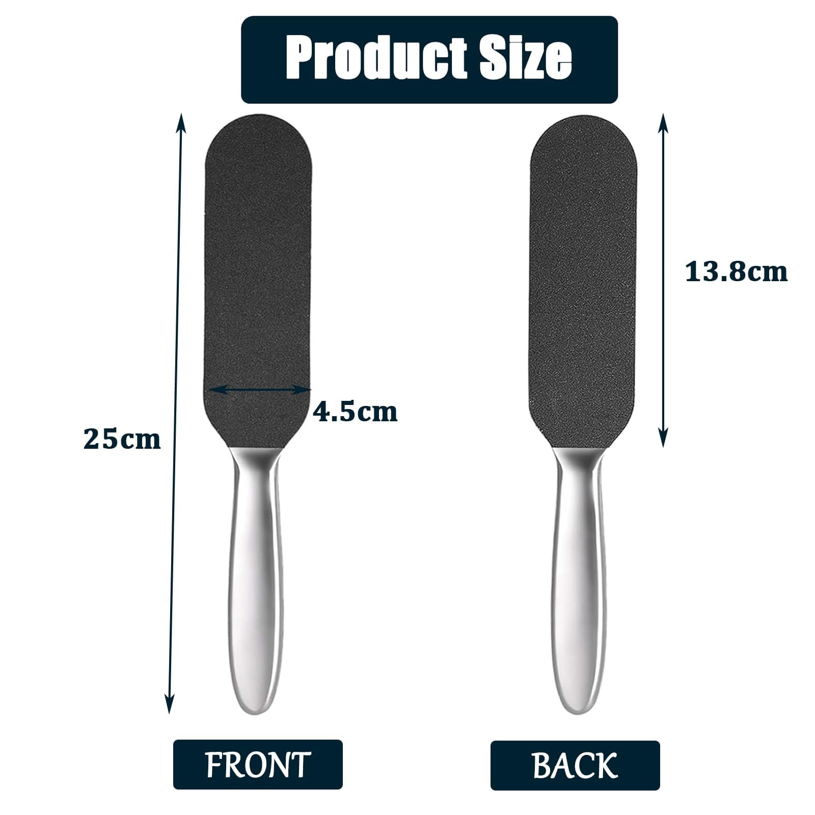 Professional Stainless Steel Foot File with 20pcs Foot File Coarse Fine Grit Pads, Foot Grater, Pedicure Tools Kit - Image 2