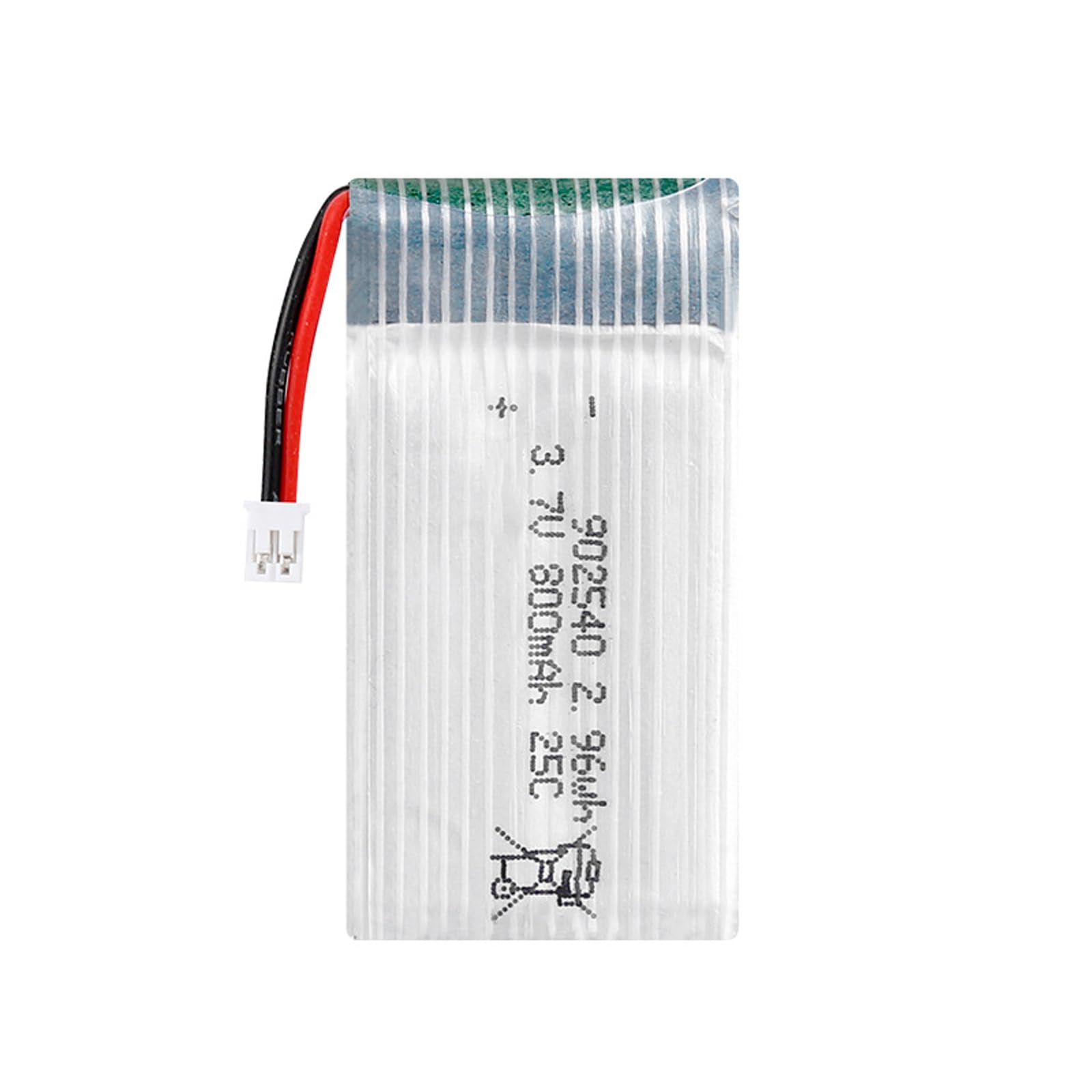 HRYHWASE Lithium Polymer Battery 3.7V 800mAh 902540 25C Lipo Rechargeable Replacement Lithium Ion Battery Pack with PH2.0 Connector for X5C X5SW RC