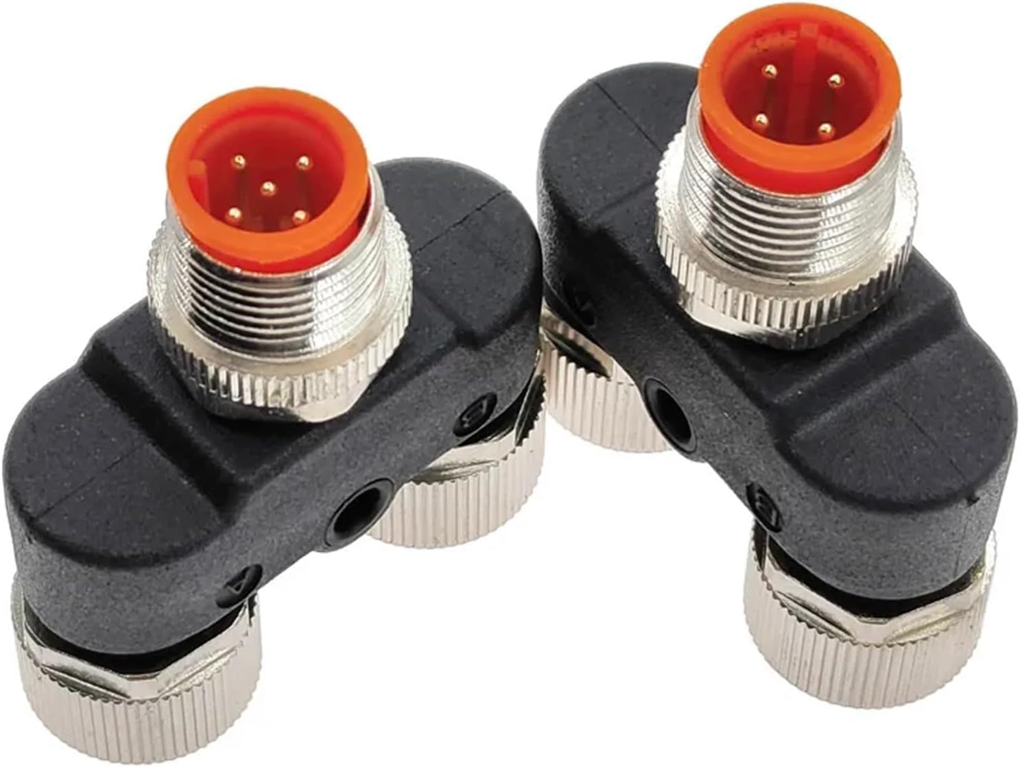 1pcs M12 Waterproof Three-way Pipe Connector Conversion 4Pin 5Pin A Code Y Shaped Male Female(M12-441A)