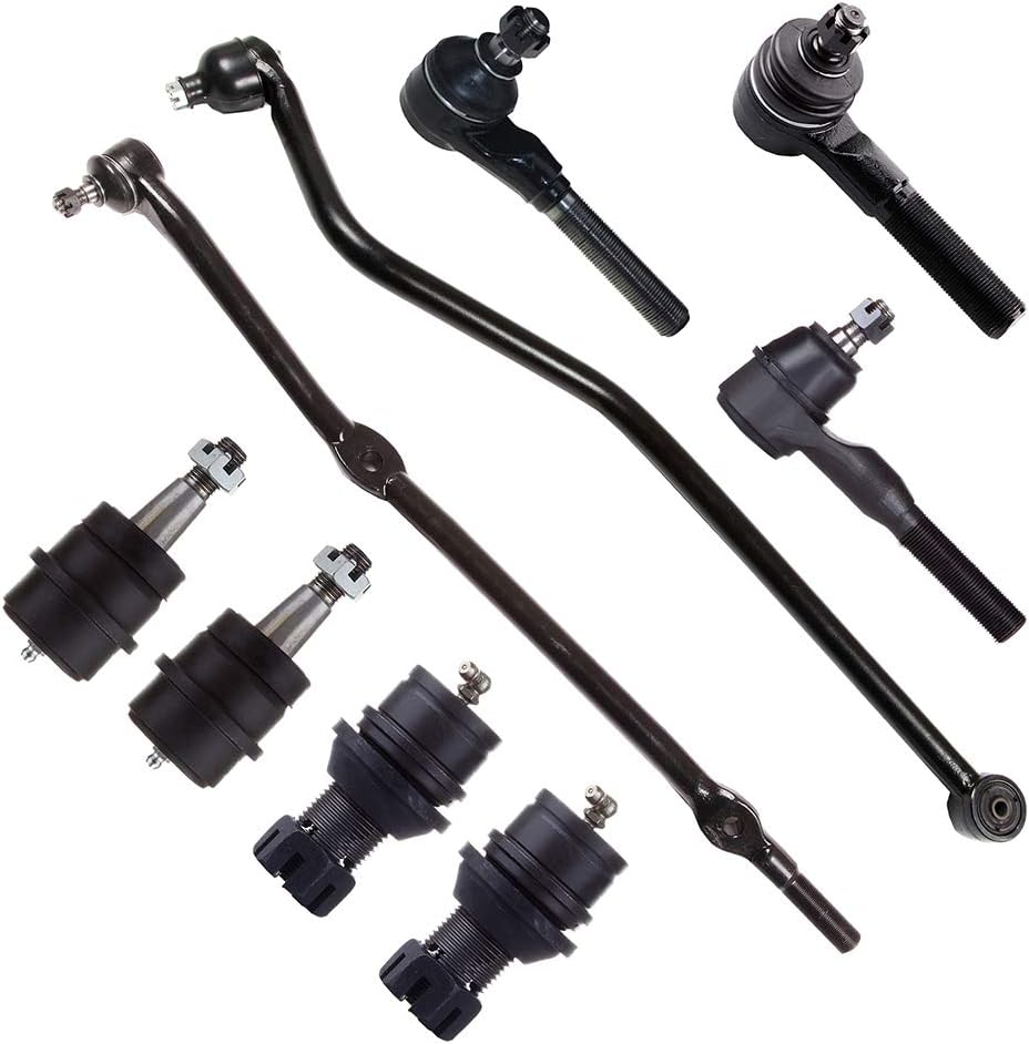 SCITOO 9-PC SET Suspension Kit For Jeep for Cherokee Comanche Connecting Tie Rod,Front Track Bar,Inner Tie Rod End,Lower Ball Joint,Outer Tie Rod End,Upper Ball Joint