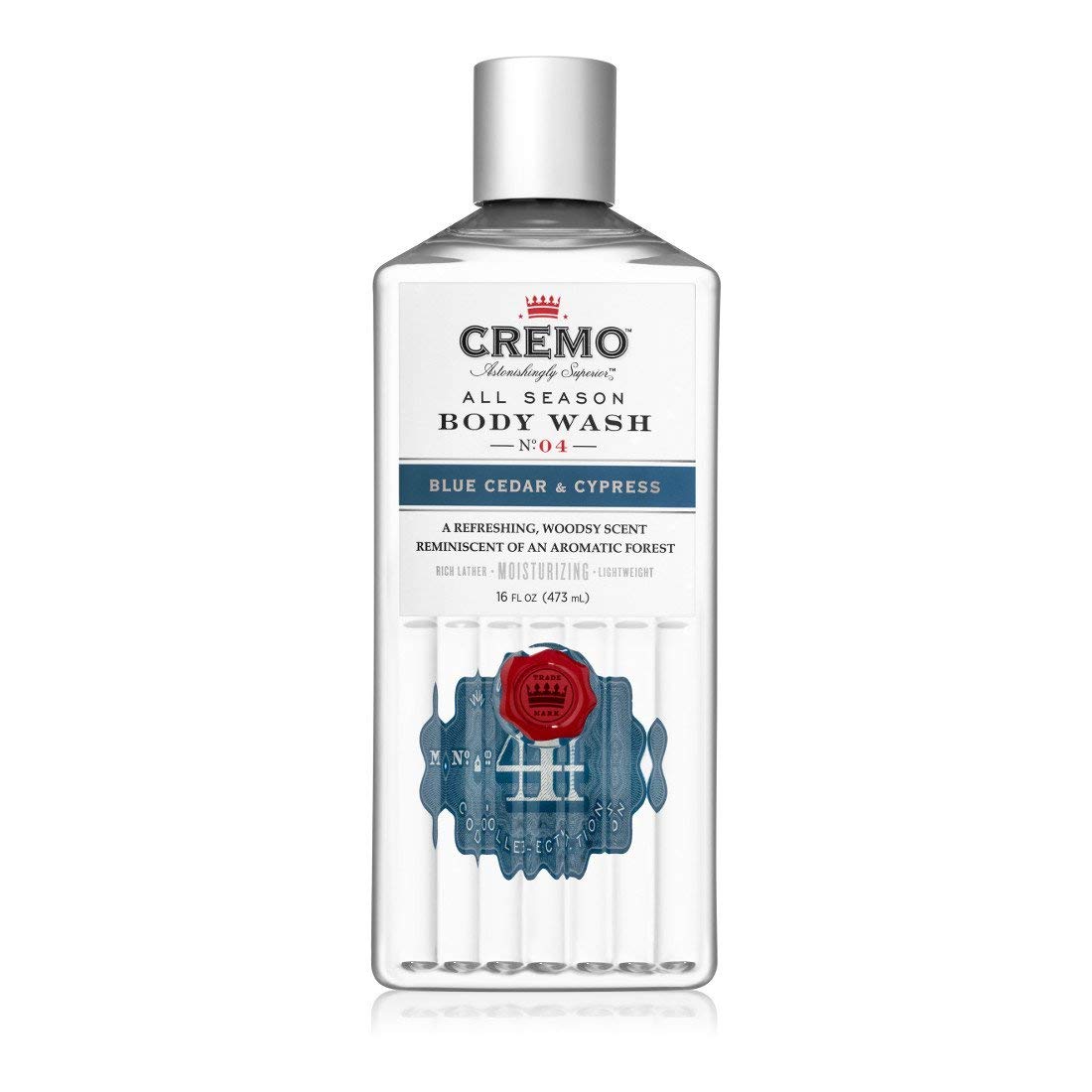 Cremo All Season Body Wash, Blue Cedar & Cypress, 16 Ounce