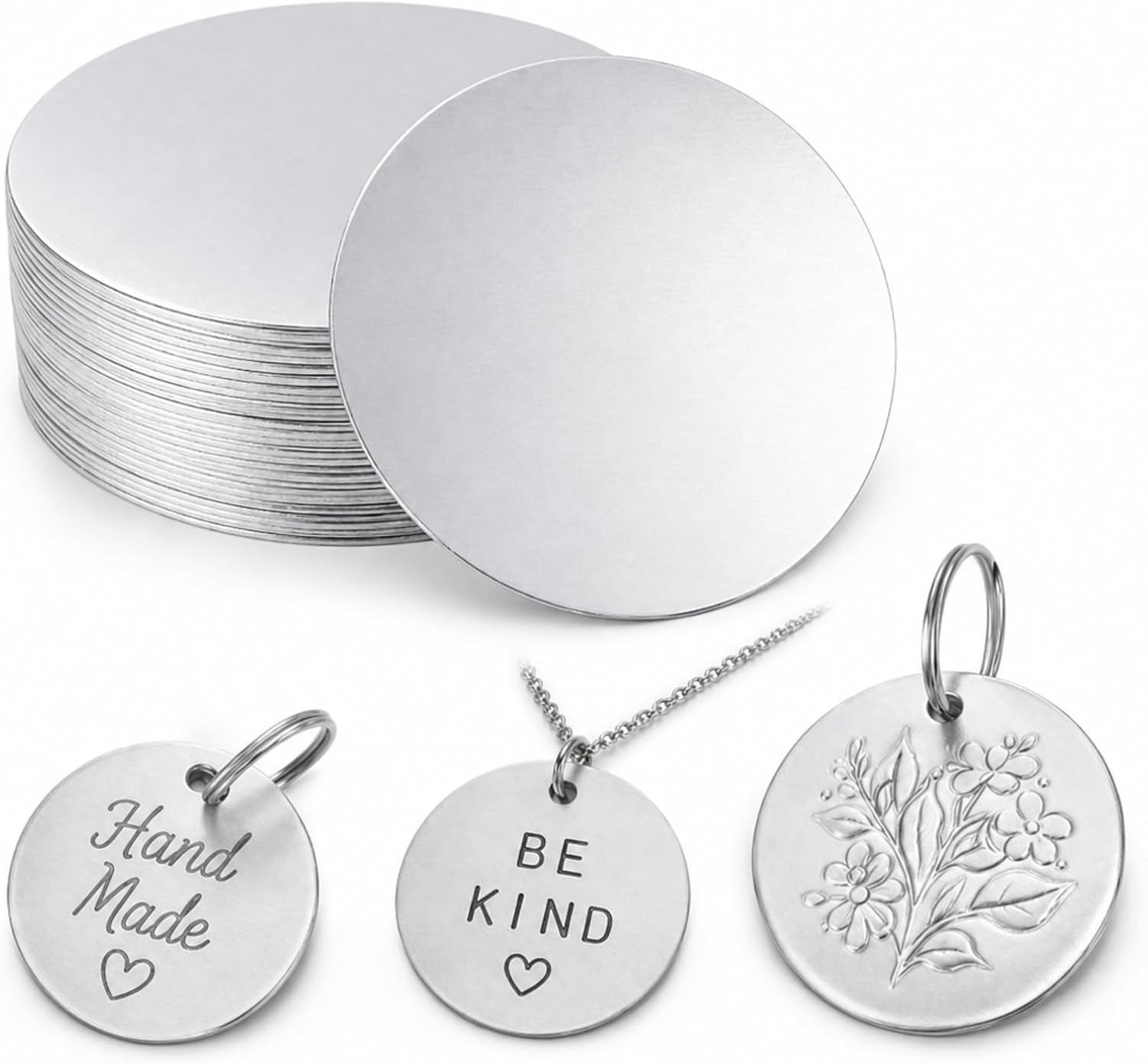 Yaocom 20pack Aluminum Discs for DIY Crafts - 4 Inch Round Metal Aluminum Blanks, 0.7mm Thick, for Engraving, Embossing, Stamping & Jewelry Making