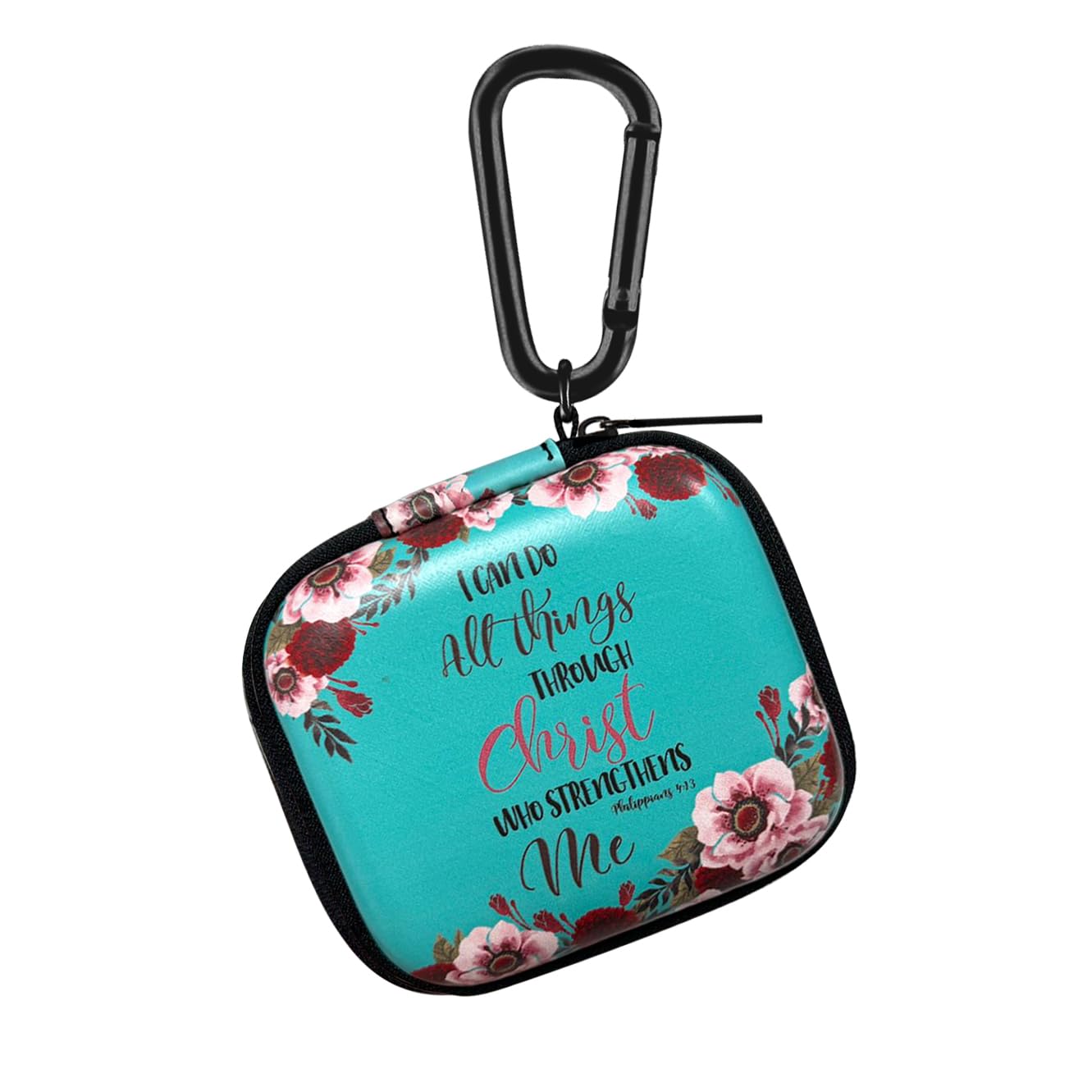 WIRESTER Portable Headphone Case, Earphone Storage Bag Carrying Case, Earbud Holder with Carabiner Compatible with Raycon Fitness Bluetooth True