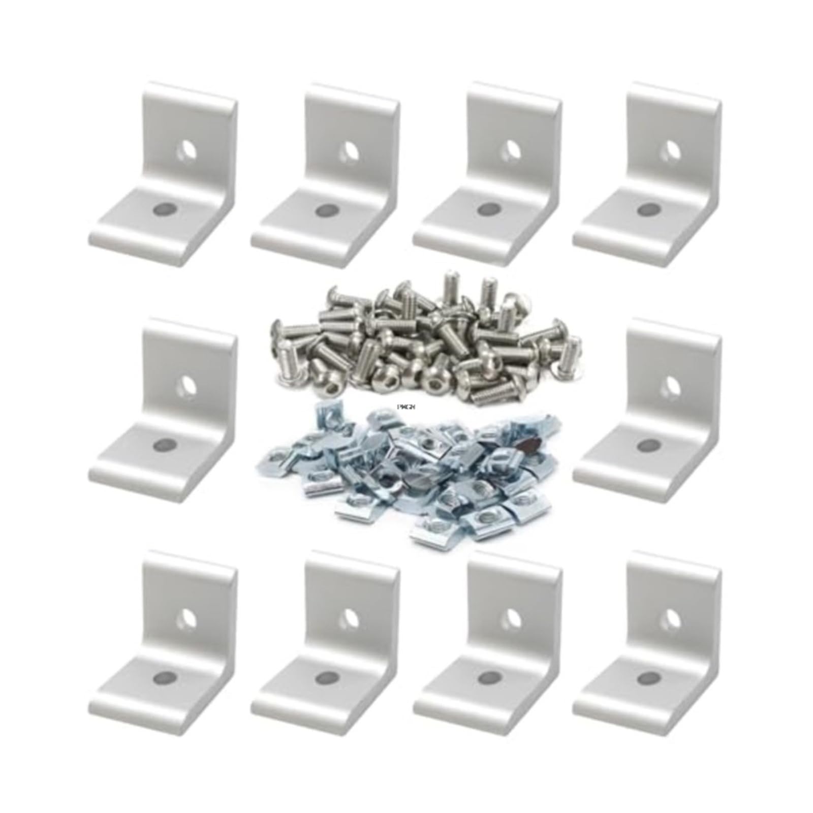 Hhb18i 10Pcs 15X15 L 1515 Aluminum Extrusion Corner Bracket Sets 15S Extruded Right Angle Connector With Screw For Frame(10Pcs 15X15 L)