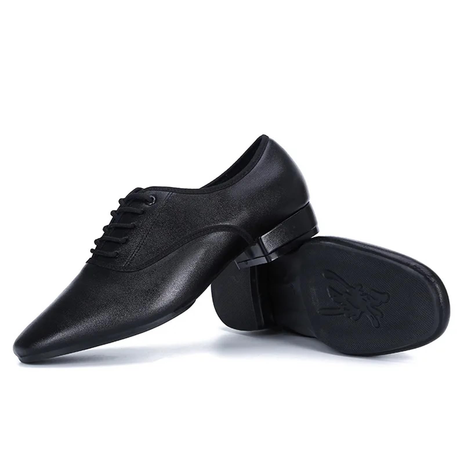 Tanzschuhe Herren Moderne Tanzschuhe for Männer, Gesellschaftstanz, Weiche Gummisohle, Wildledersohle, Optional, Große Größe 46, Männliche Jazz-/Latin-Schuhe, Tango(Rubber Sole,40)
