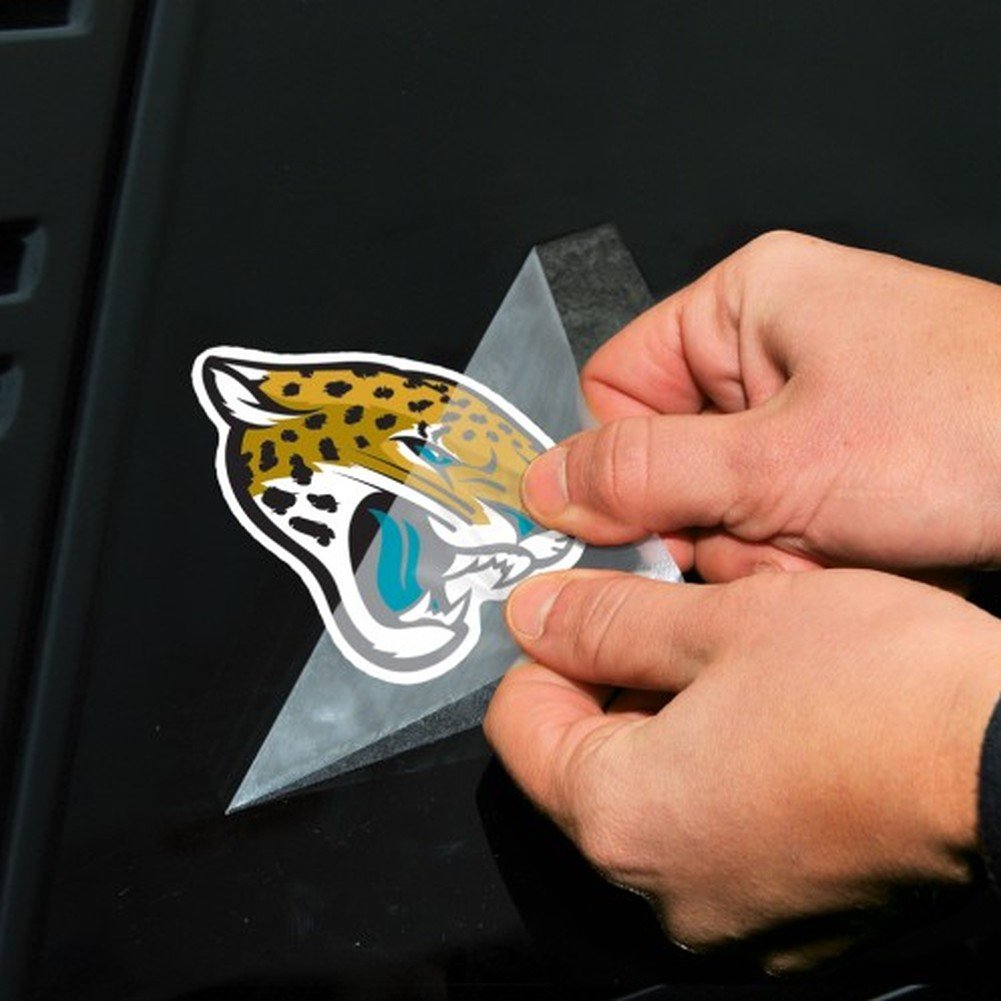 Wincraft NFL Jacksonville Jaguars Calcomanía 4 x 4 Pulgadas Negro