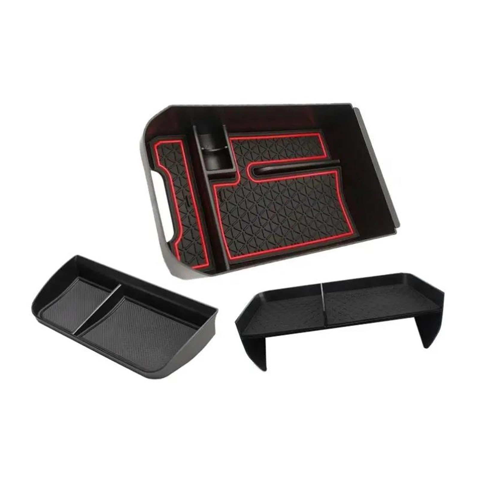 EVEKHAHHRB Console Storage Box Container For RAV4 For XA50 2019~2025 For RAV 4 Hybrid Car Center Console Dashboard Organizer Tray Armrest Storage Box Interior Armrest Storage Box(6)