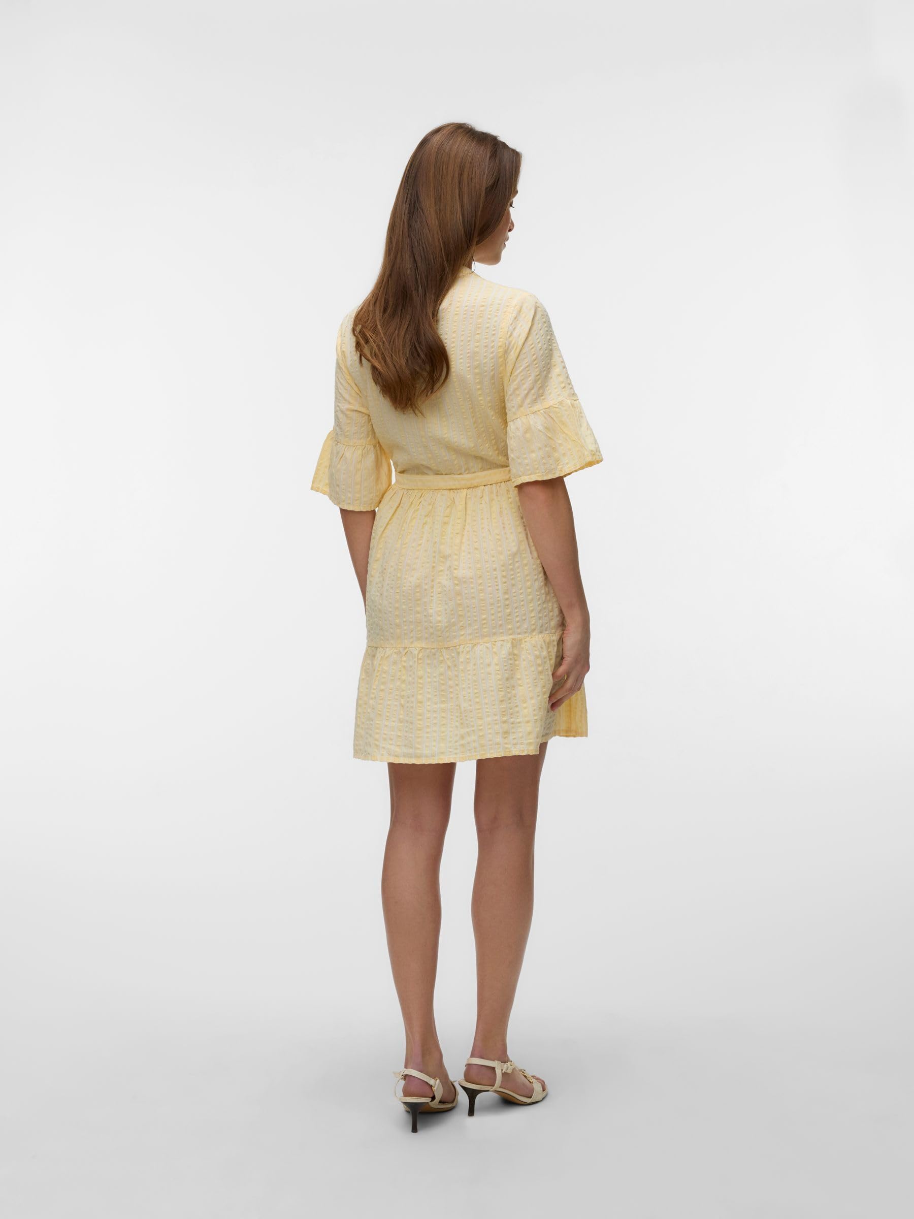 VERO MODA Vmelena 2/4 Short Dress Wvn Vmelena Wvn - Vestido Corto 2/4 Mujer (Pack de 1)