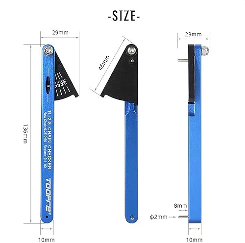 Miniatura 6 de VANICE Herramienta de indicador de desgaste de cadena de bicicleta mejorada para todas las cadenas de bicicleta, incluye Shimano Sram KMC y más