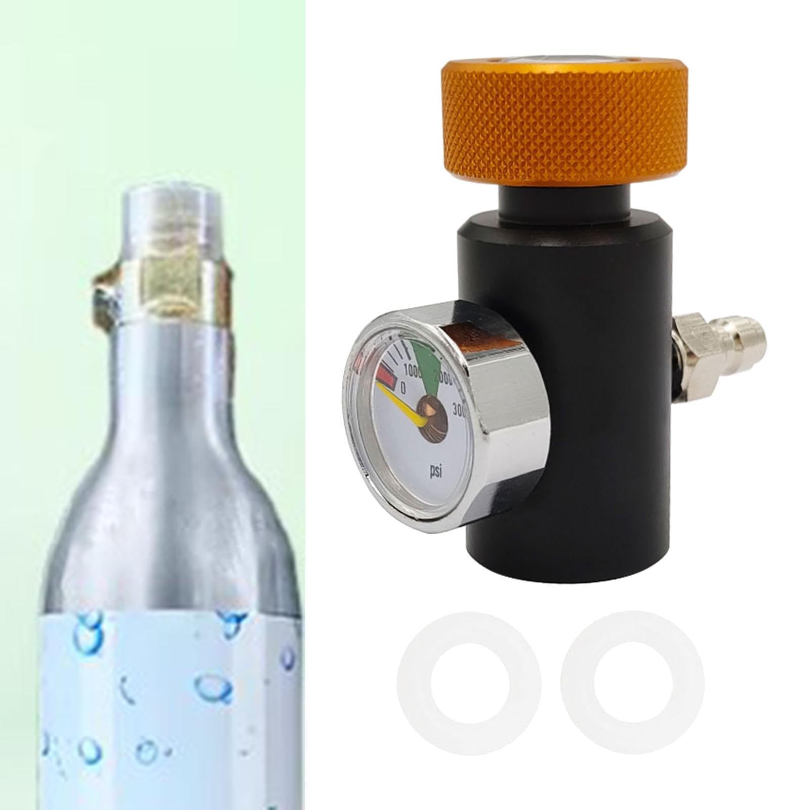 perfk Adattatore di ricarica per bombola di acqua gassata, adattatore di ricarica per connettore acqua di, serbatoio per bombola di CO2 stabile per