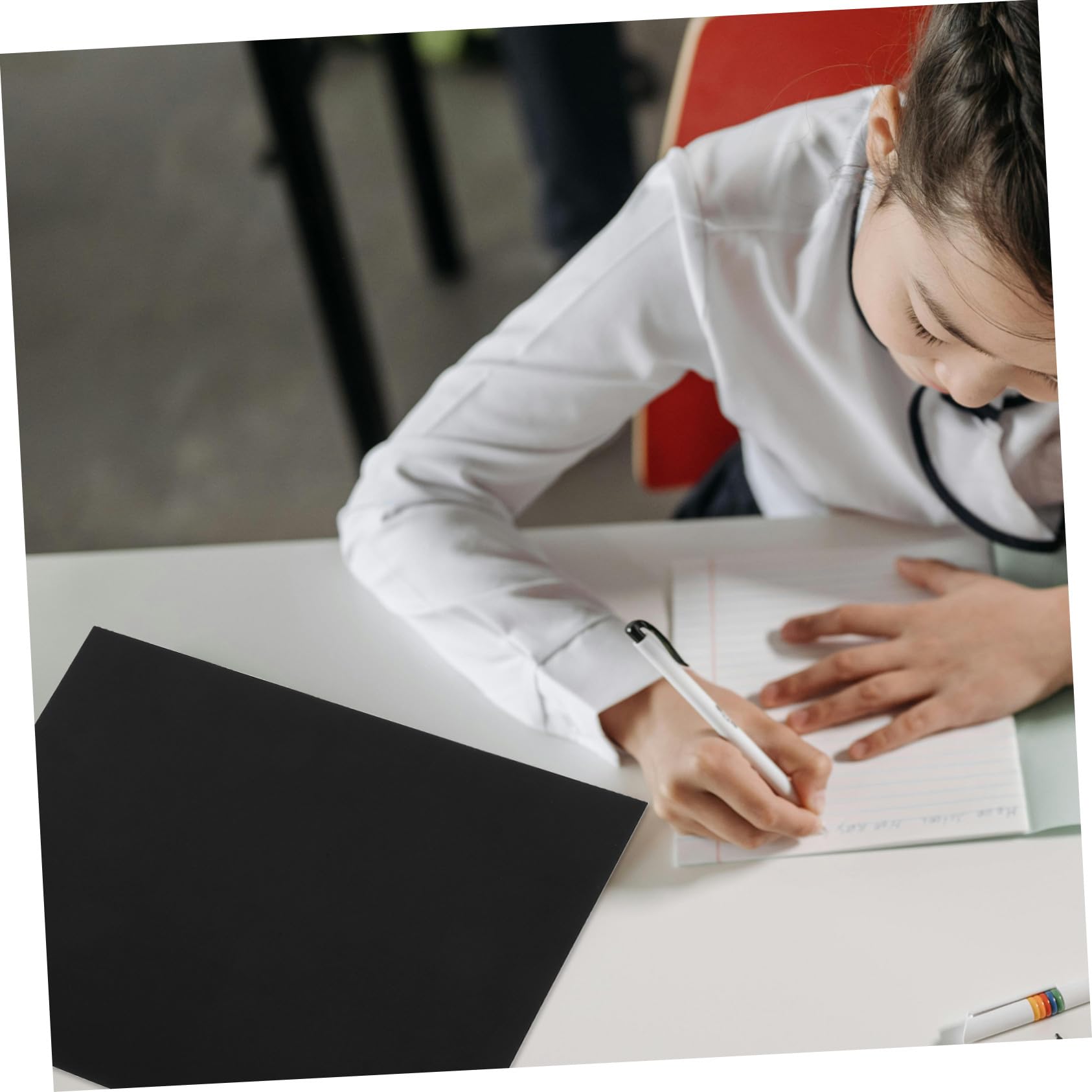 Veemoon 50 feuilles Papier Cartonné Noir DIY pour Création Manuelle Artisanat Dessin et Cartes pour Activités Familiales et Scolaires